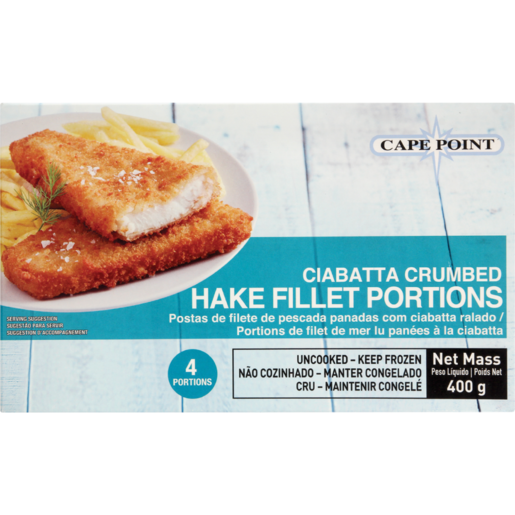 Cape Point Frozen Ciabatta Crumbed Hake Portions 400g