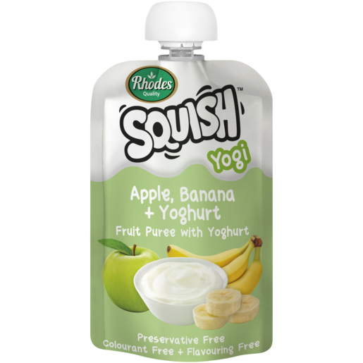Rhodes Squish Apple, Banana & Yoghurt Puree 6 Months+ Pouch 110ml