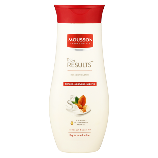 Mousson Triple Results + Rich Moisture Lotion For Dry To Very Dry Skin 400ml