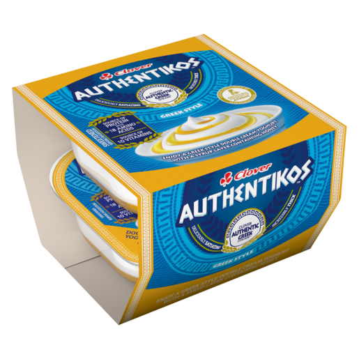 Clover Authentikos Double Cream Honey Flavoured Yoghurt Pack 2 X 100g