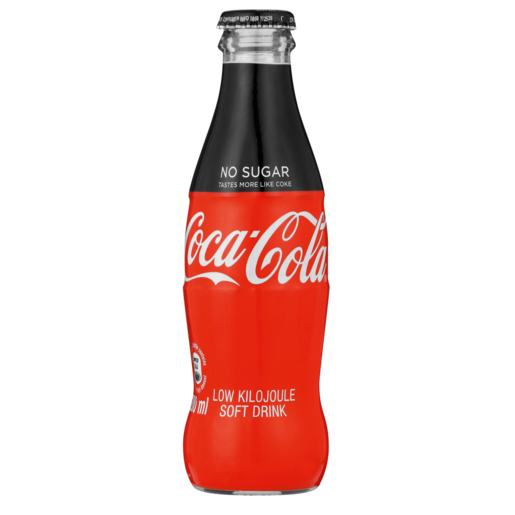 Coca-Cola Zero No Sugar Soft Drink Bottle 200ml
