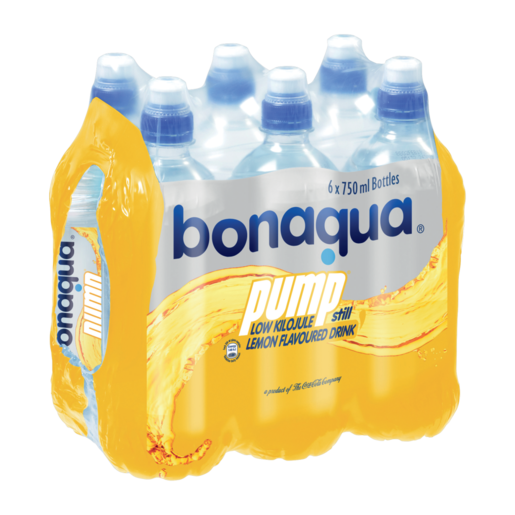 Bonaqua Lemon Flavoured Still Water Pump 6 x 750ml