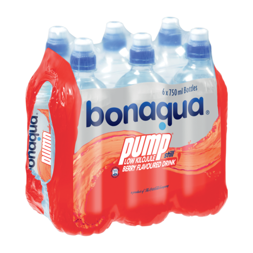 Bonaqua Berry Flavoured Still Water Pump 6 x 750ml