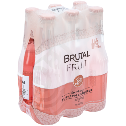 Brutal Fruit Ruby Apple Spritzer Bottles 6 x 275ml