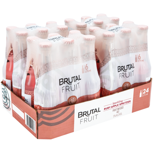 Brutal Fruit Ruby Apple Spritzer Bottles 24 x 275ml