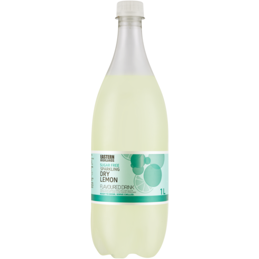 Eastern Highlands Sugar Free Sparkling Dry Lemon Flavoured Drink Bottle 1L