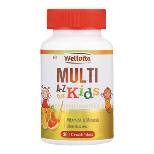 Wellvita A-Z Kids Citrus Flavoured Vitamins & Minerals Chewables 30 Pack