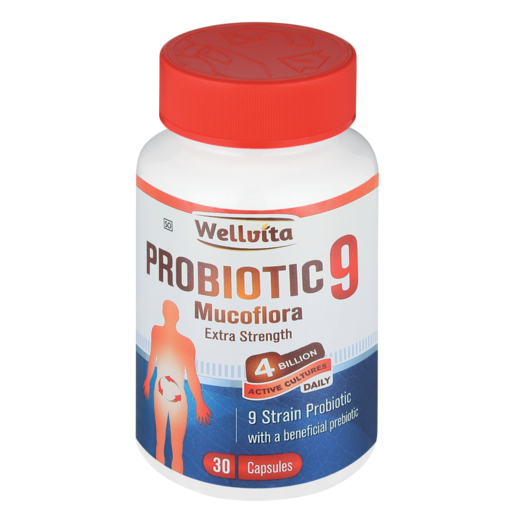 Wellvita Probiotic 9 Mucoflora Extra Strength Capsules 30 Pack