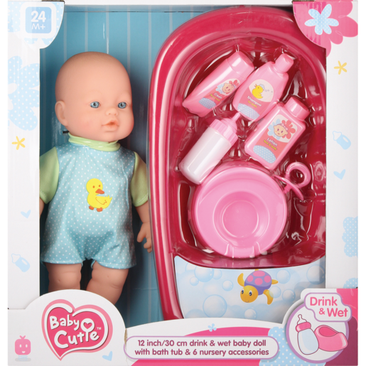 Baby Cutie Nia Doll Box With Bath 30cm