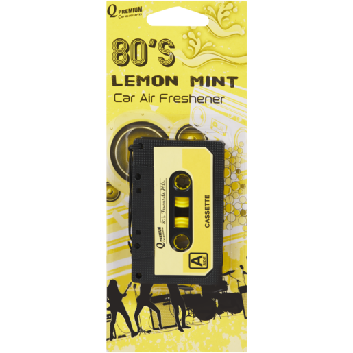 Q Premium Lemon Mint 80s Cassette Air Freshener