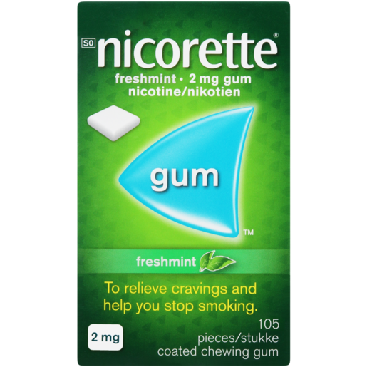 Nicorette 2mg Freshmint Flavoured Gum 105 Pack