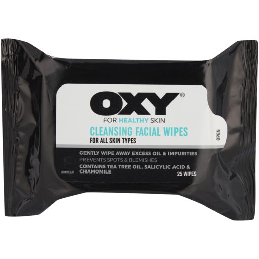 OXY Cleansing Facial Wipes With Tea Tree Oil 25 Pack