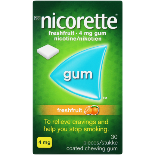 Nicorette Gum 4mg Fresh Fruit 30 Pack