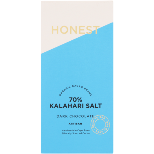 Honest Artisan Kalahari Salt 70% Dark Chocolate Slab 60g