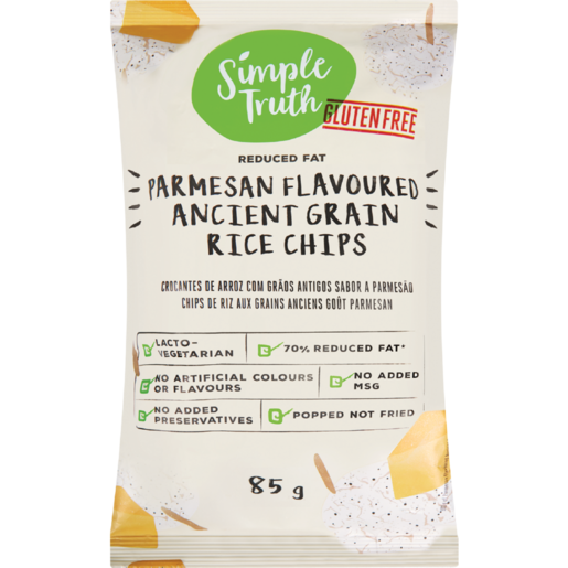Simple Truth Gluten Free Parmesan Flavoured Ancient Grain Rice Chips 85g