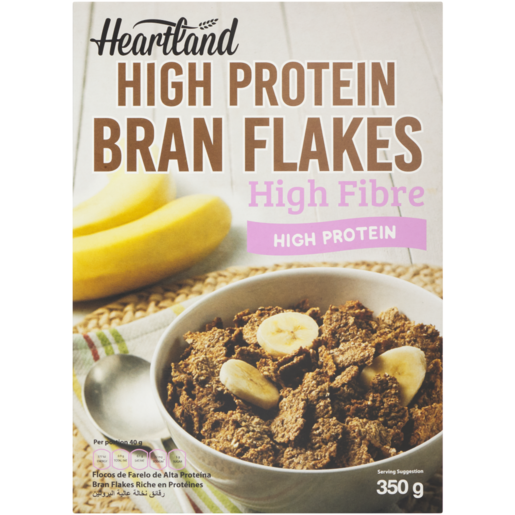 Heartland High Protein Bran Flakes Cereal 350g