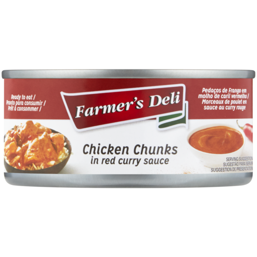 Farmer's Deli Chicken Chunks In Red Curry Sauce Can 150g