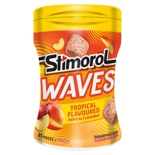 Stimorol Waves Tropical Flavoured Sugar Free Gum 21 Pack