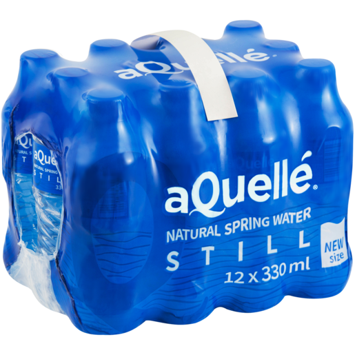 aQuellé Natural Still Spring Water Bottles 12 x 330ml