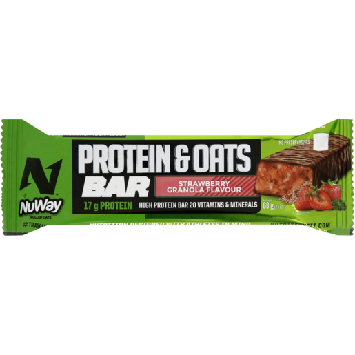 NutriTech Strawberry Granola Flavoured Protein & Oats Bar 68g