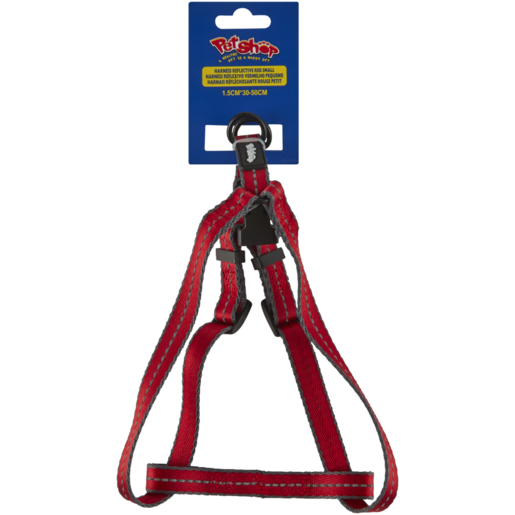 Petshop Small Red Reflective Dog Harness