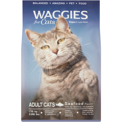 Waggies Seafood Flavoured Cat Food 1.75kg