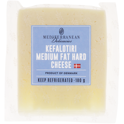 Mediterranean Delicacies Kefalotiri Medium Fat Hard Cheese 180g