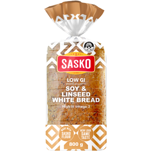 SASKO Low G.I Dumpy Soy & Linseed White Bread 800g