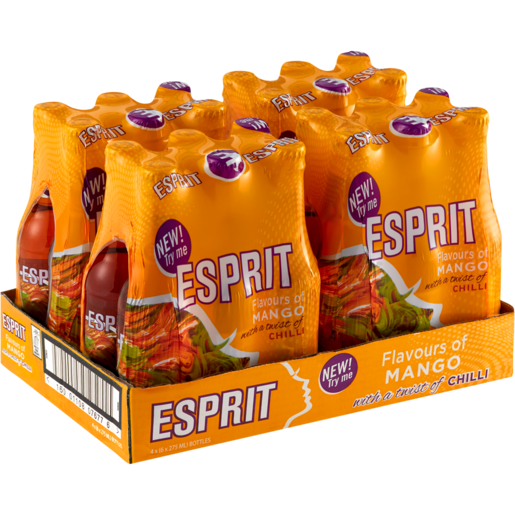 Esprit Mango With A Twist Of Chilli Flavoured Fruit Cooler Bottles 24 x 275ml