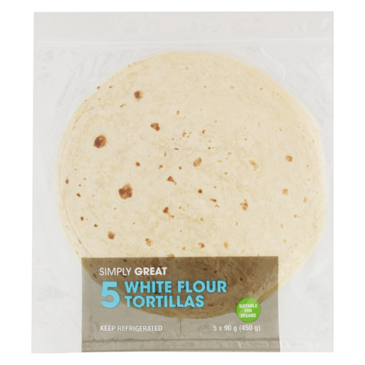 Simply Great White Flour Tortillas 5 Pack