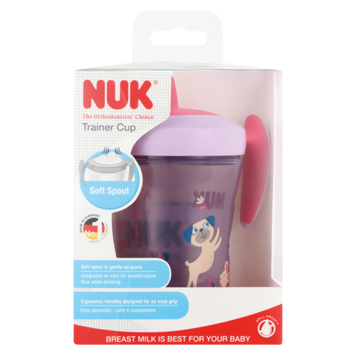 NUK Girl Trainer Cup Soft Spout 6 Months 230ml
