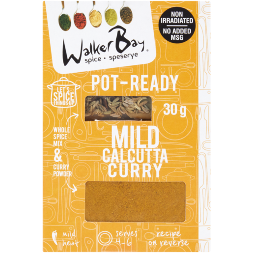 Walker Bay Pot-Ready Mild Calcutta Curry Spice Mix 30g 
