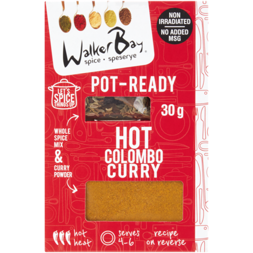 Walker Bay Pot-Ready Hot Colombo Curry Spice Mix 30g 