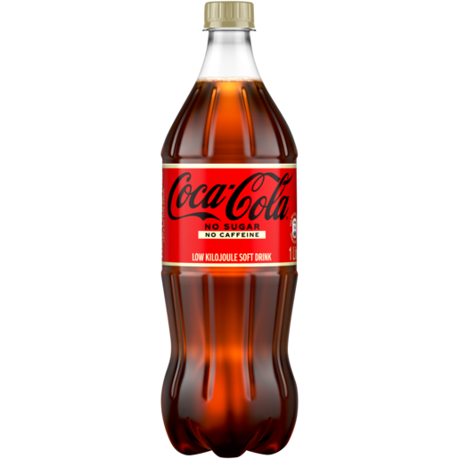 Coca-Cola No Sugar No Caffeine Soft Drink Bottle 1L