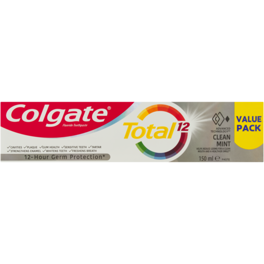 Colgate Total 12 Clean Mint Fluoride Toothpaste 150ml