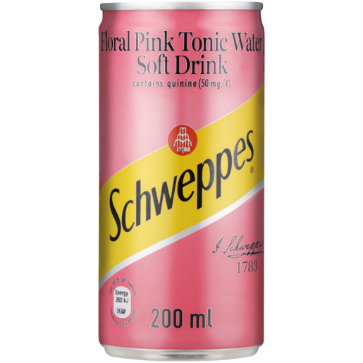 Schweppes Floral Pink Tonic Soft Drink Can 200ml
