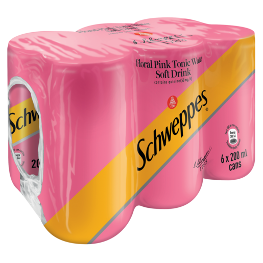 Schweppes Floral Pink Tonic Water Cans 6 x 200ml