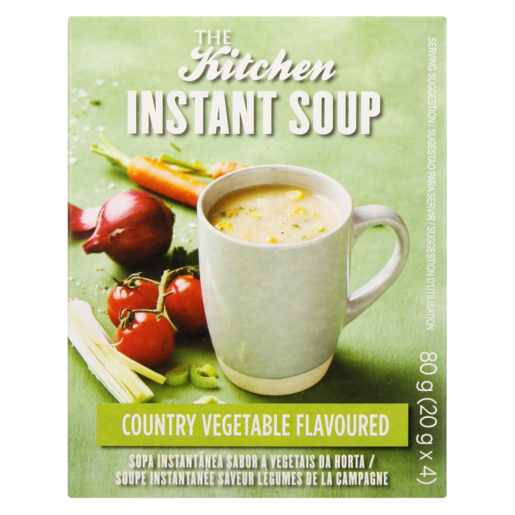 The Kitchen Country Vegetable Flavoured Instant Soup 4 Pack 80g
