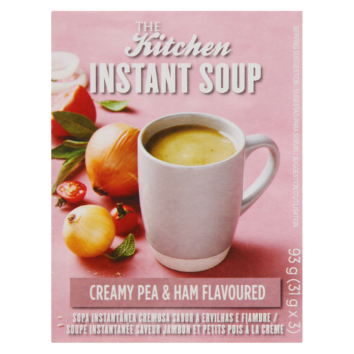 The Kitchen Creamy Pea & Ham Flavoured Instant Soup Packets 3 Pack