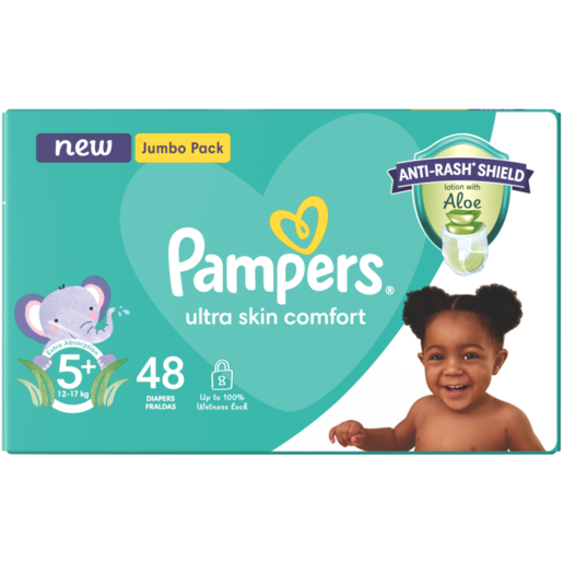 Pampers Size 5+ Disposable Nappies 48 Pack