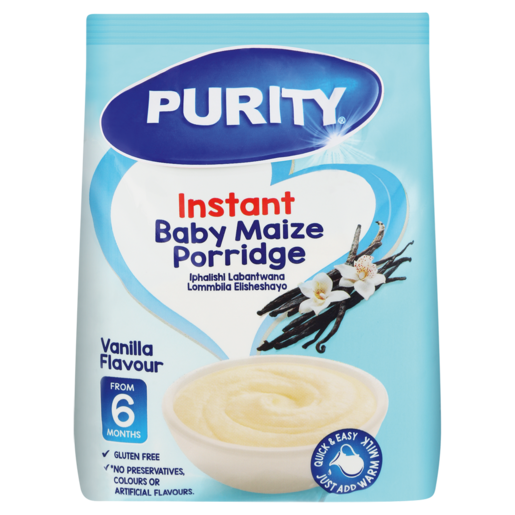 Purity Vanilla Flavour Instant Baby Maize Porridge 500g Baby Toddler Breakfast Baby Food Baby Checkers Za