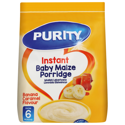 PURITY Banana Caramel Flavoured Instant Baby Maize Porridge 500g