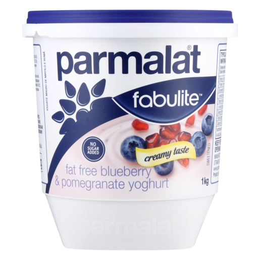 Parmalat Fabulite Fat Free Blueberry & Pomegranate Yoghurt 1kg