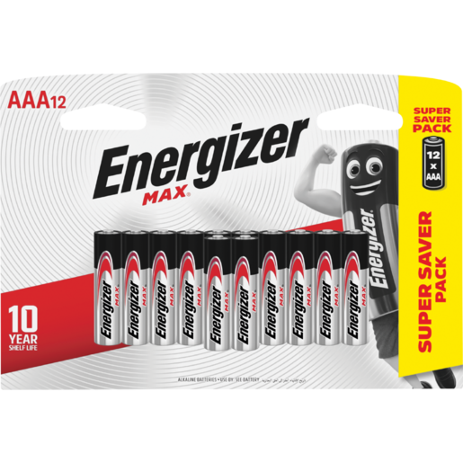 Energizer MAX AAA Batteries 12 Pack