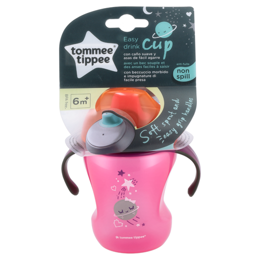 Tommee Tippee Pink Easy Drink Non-Spill Explora Girl Cup 230ml 6 Months+