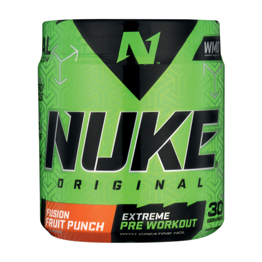 NutriTech Fusion Fruit Punch Flavoured Nuke Original Extreme Pre Workout Shake 240g