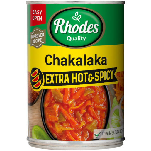 Rhodes Quality Extra Hot & Spicy Chakalaka Can 400g