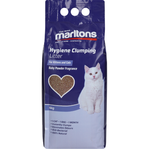 Marltons Hygiene Clumping Litter Baby Powder Fragrance 4kg