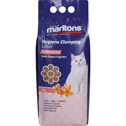 Marltons Hygiene Clumping Litter Exotic Flower Fragrance 4kg