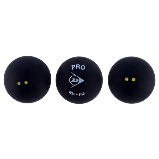 Dunlop Pro Squash Black Balls 3 Piece
